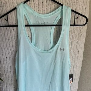 Teal under armour heat gear tank top. NWT